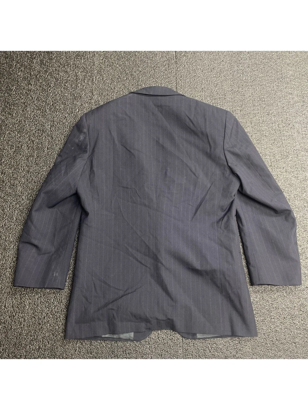 Yves Saint Laurent Vintage Wool Blazer Made in France Navy Pinstripe 38R